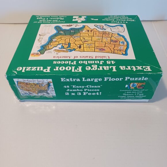Vintage Melissa & Doug USA Extra Large Floor Puzzle 48 Jumbo Easy Clean Pieces - Picture 3 of 7